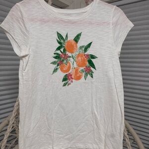 Talbots Floral Print White Women's Top